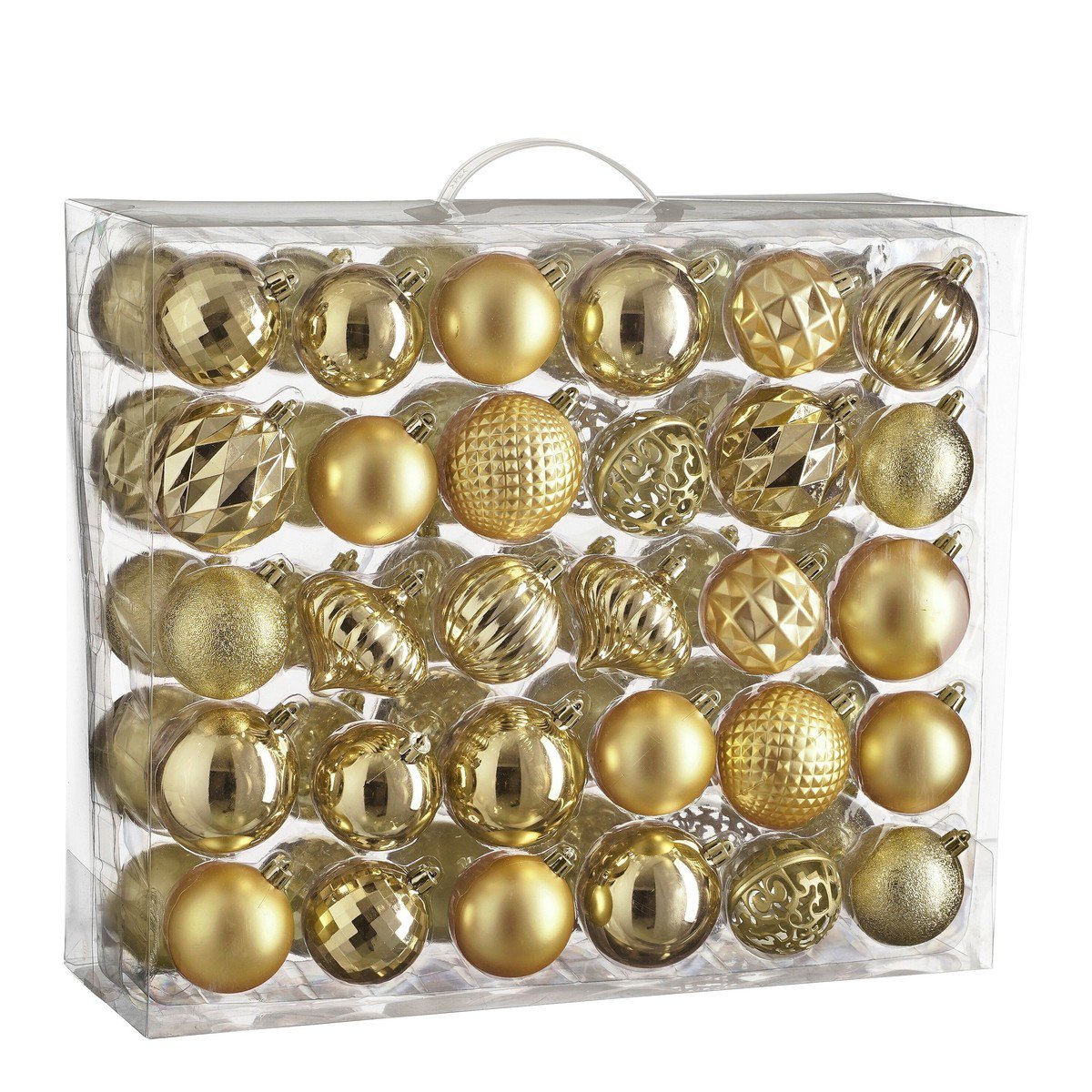 Kerstbal set 60 Unbreakable baubles Goud