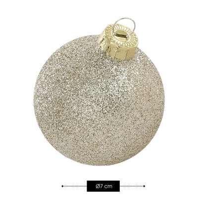 Kerstbal set 26 Glass baubles Champagne