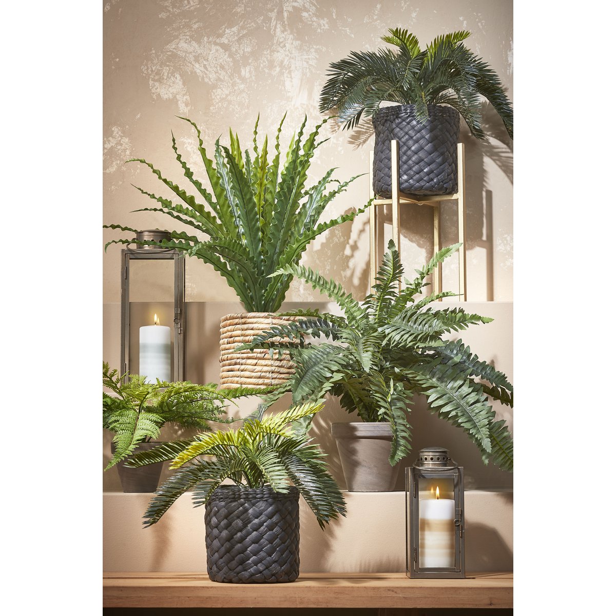 Kunstplant Boston fern Groen Ø50 cm x H42cm
