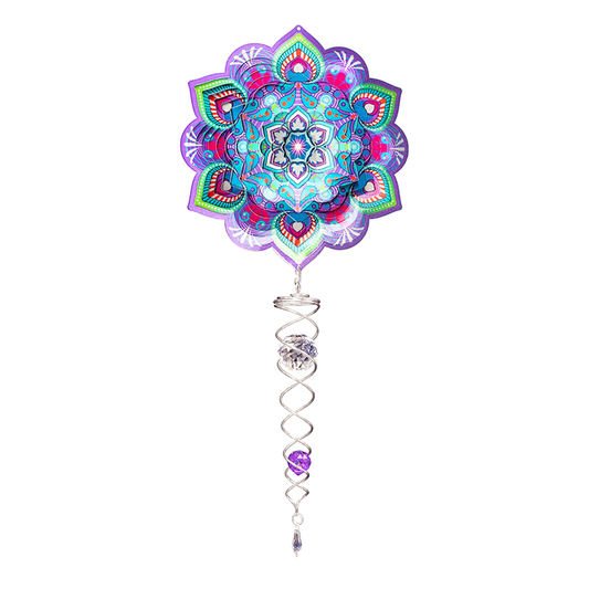 Windspinner Spin Art Mandala Lotus Crystal Tale 60cm