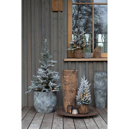 J-Line bloempot Ruw - metaal - grijs - Ø 40 cm