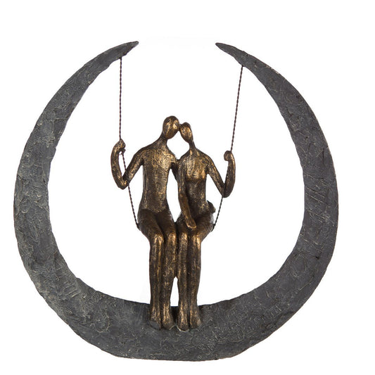 Sculptuur "Swing" bronskleurig