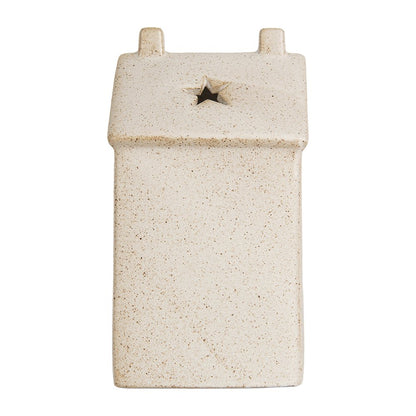 Decoratie huisje met LED 10x9x18 cm