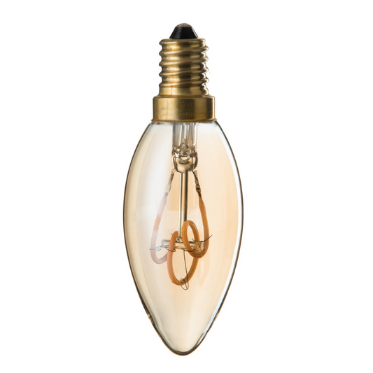 J-Line LED-lamp Amber c35 3 Loops e14 - glas - transparant