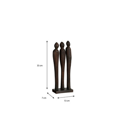 Pegara Woondecoratie - L7xB13x35cm - FSC 100% Mangohout - Bruin