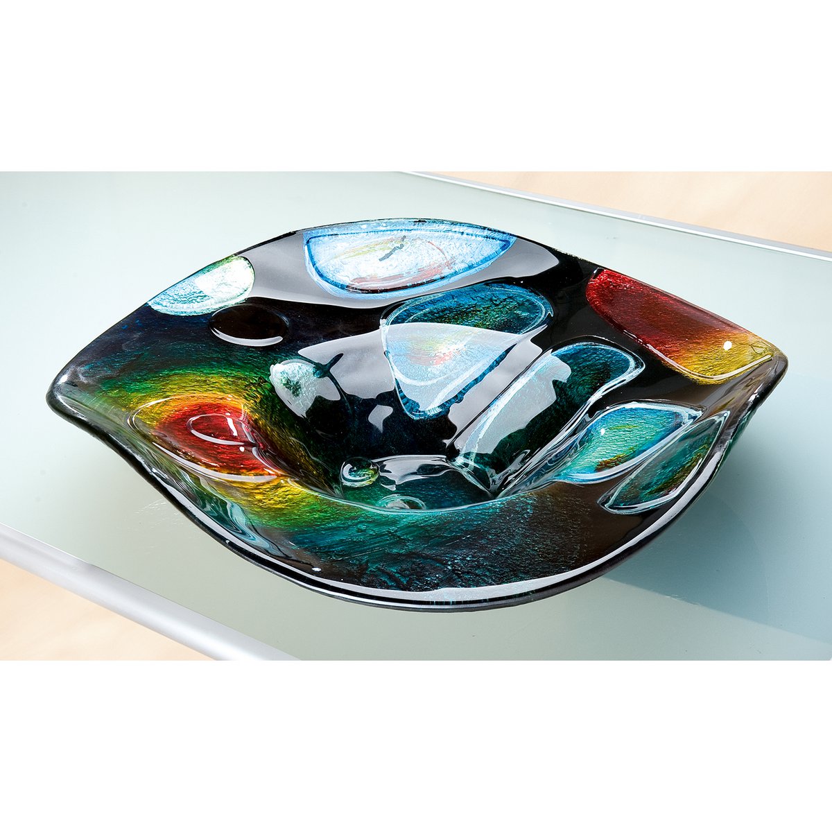 GlasArt ovale sierschaal "Sunrise"