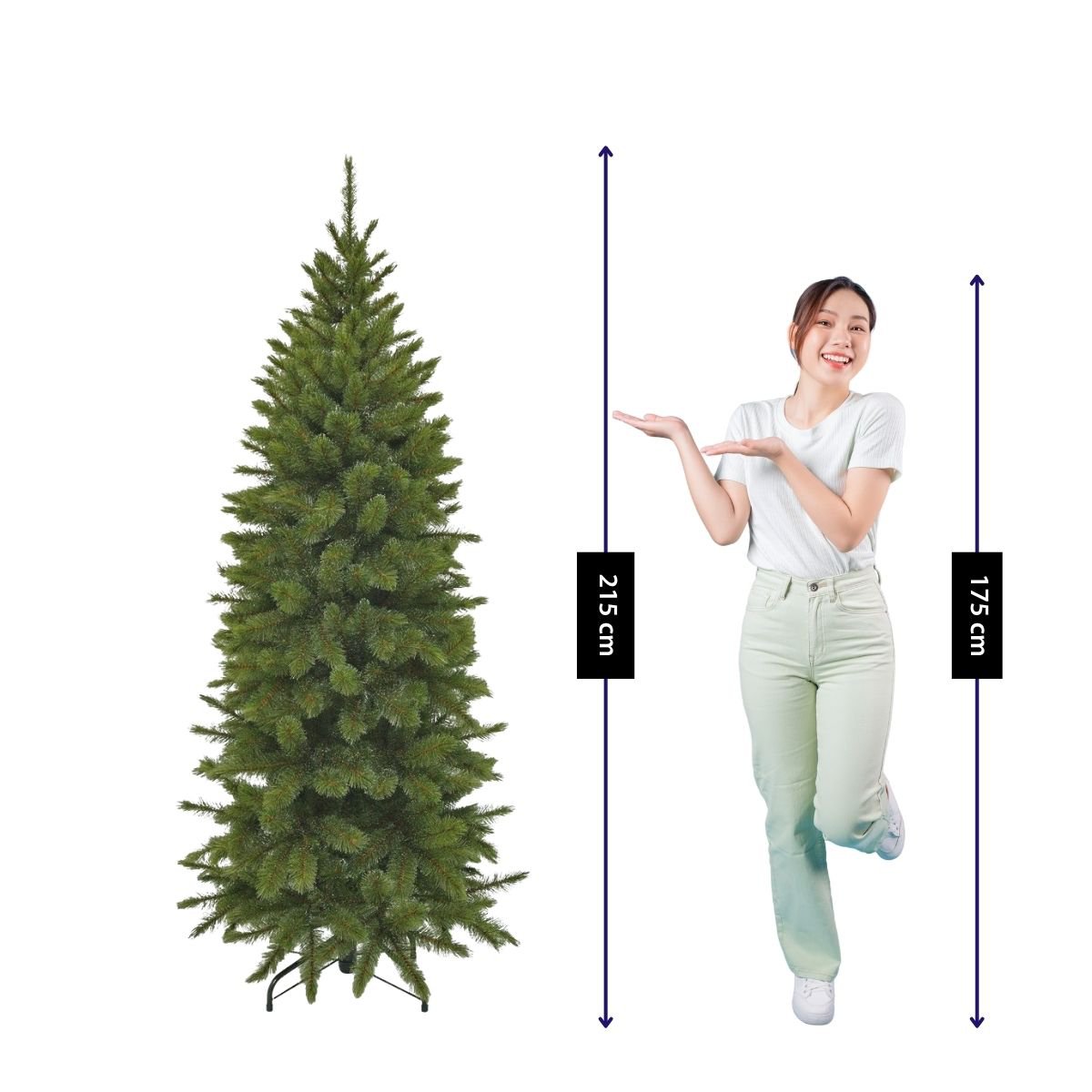 Kunstkerstboom Bristlecone Fir H215cm Ø89cm Groen