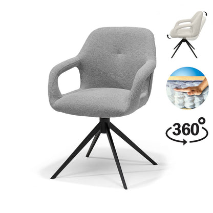 Move armstoel Stof Sahara #455 Grey - Relax functie - frame zwart