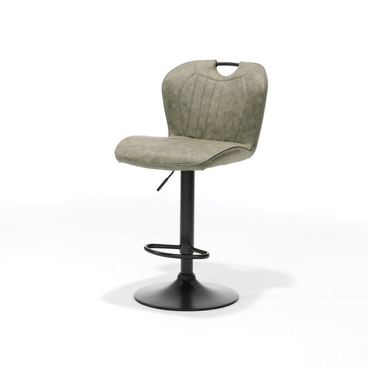 Barkruk Cordoba zwart - Stof Soft Groen