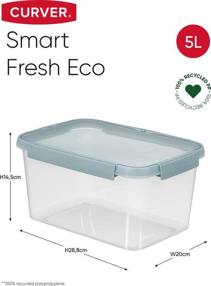 Curver Smart Fresh Vershoudbak Rechthoekig 5L Transparant/Grijs