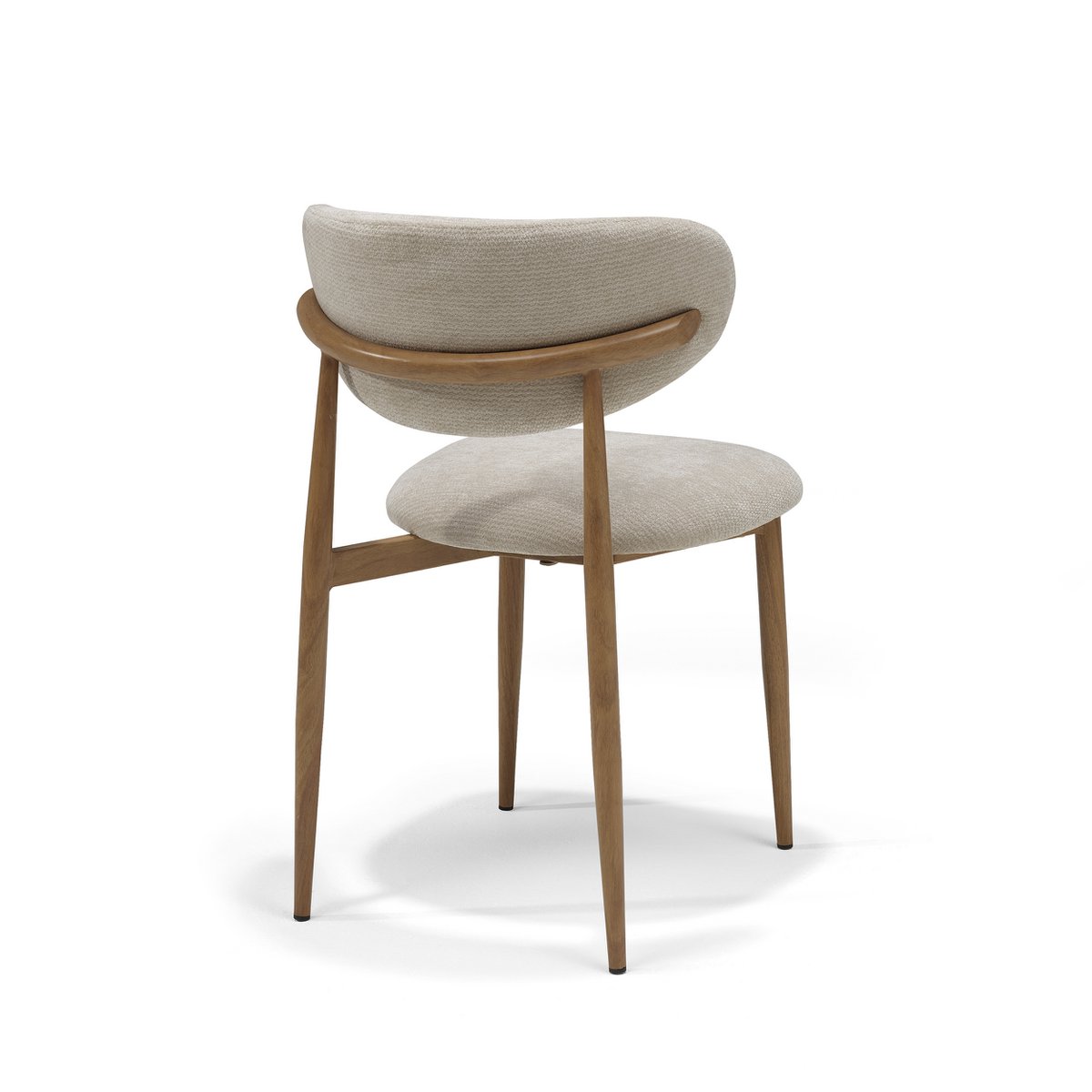 Dalton stoel Stof Vibe #06 Creme - Metaal frame Eiken Naturel