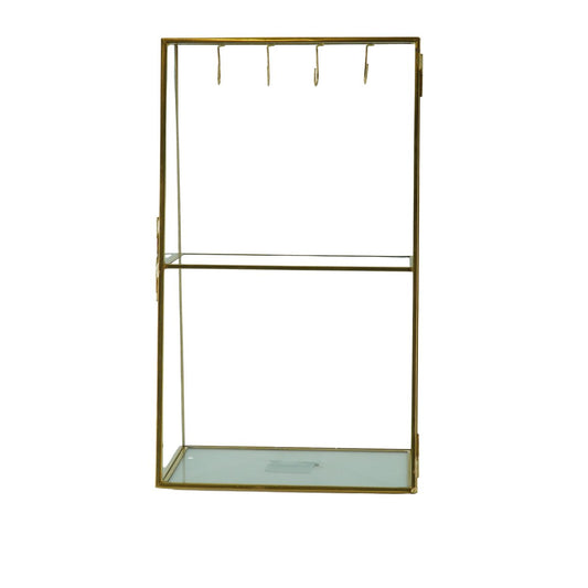 Sieradenhouder - Metaal/Glas - Goud - 18x11x31cm