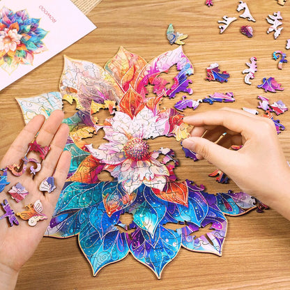 Houten Legpuzzel Mystic Mandala Bloem