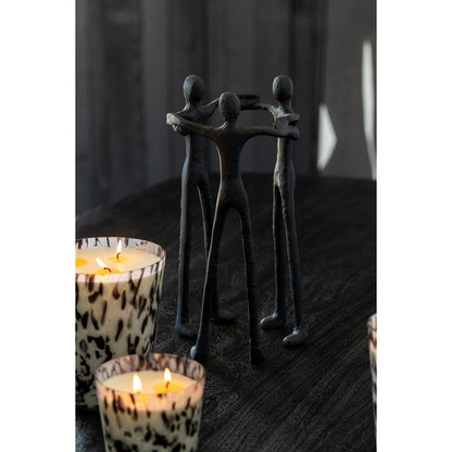 J-Line figuur Persoon Kring - aluminium - zwart