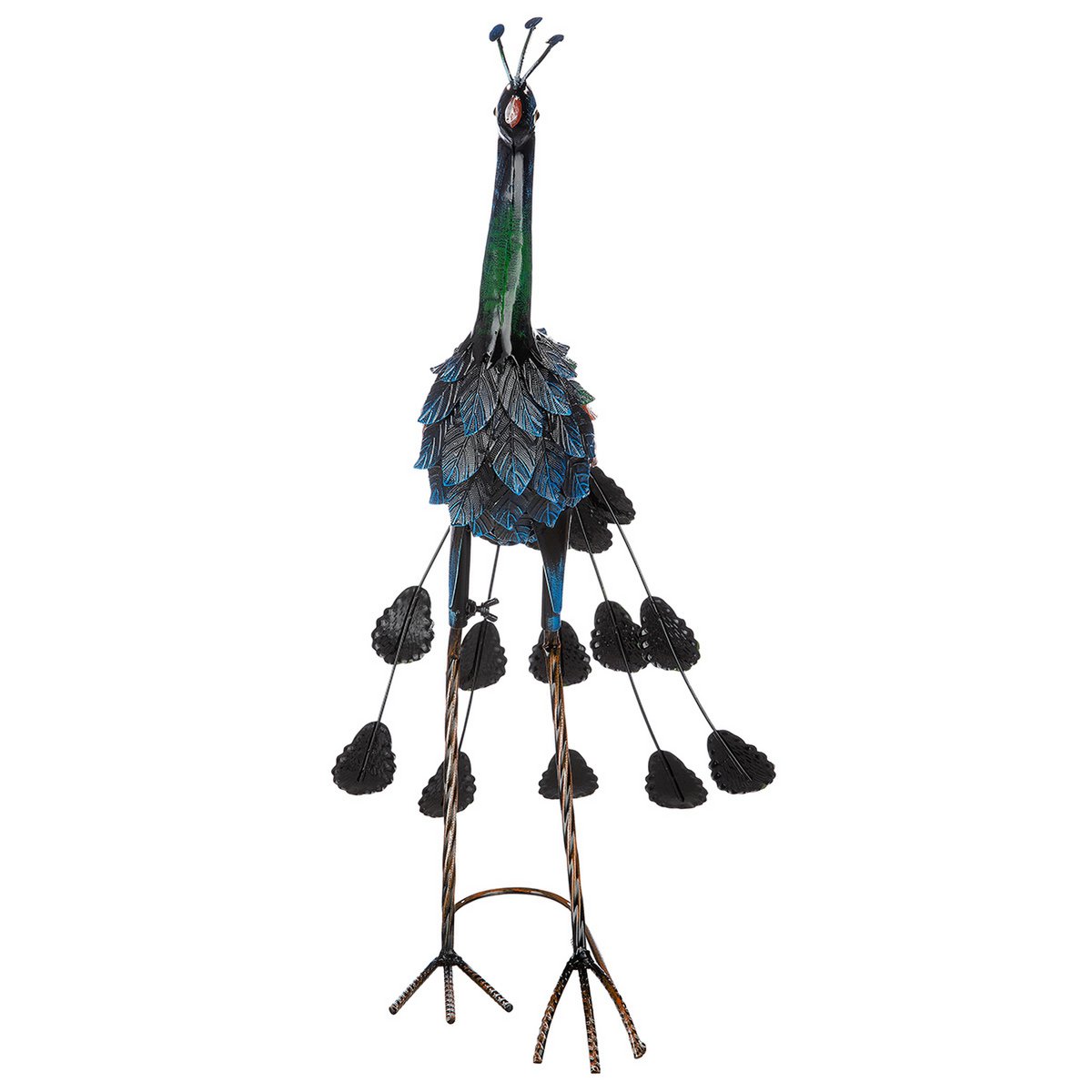 Metalen pauw H57cm