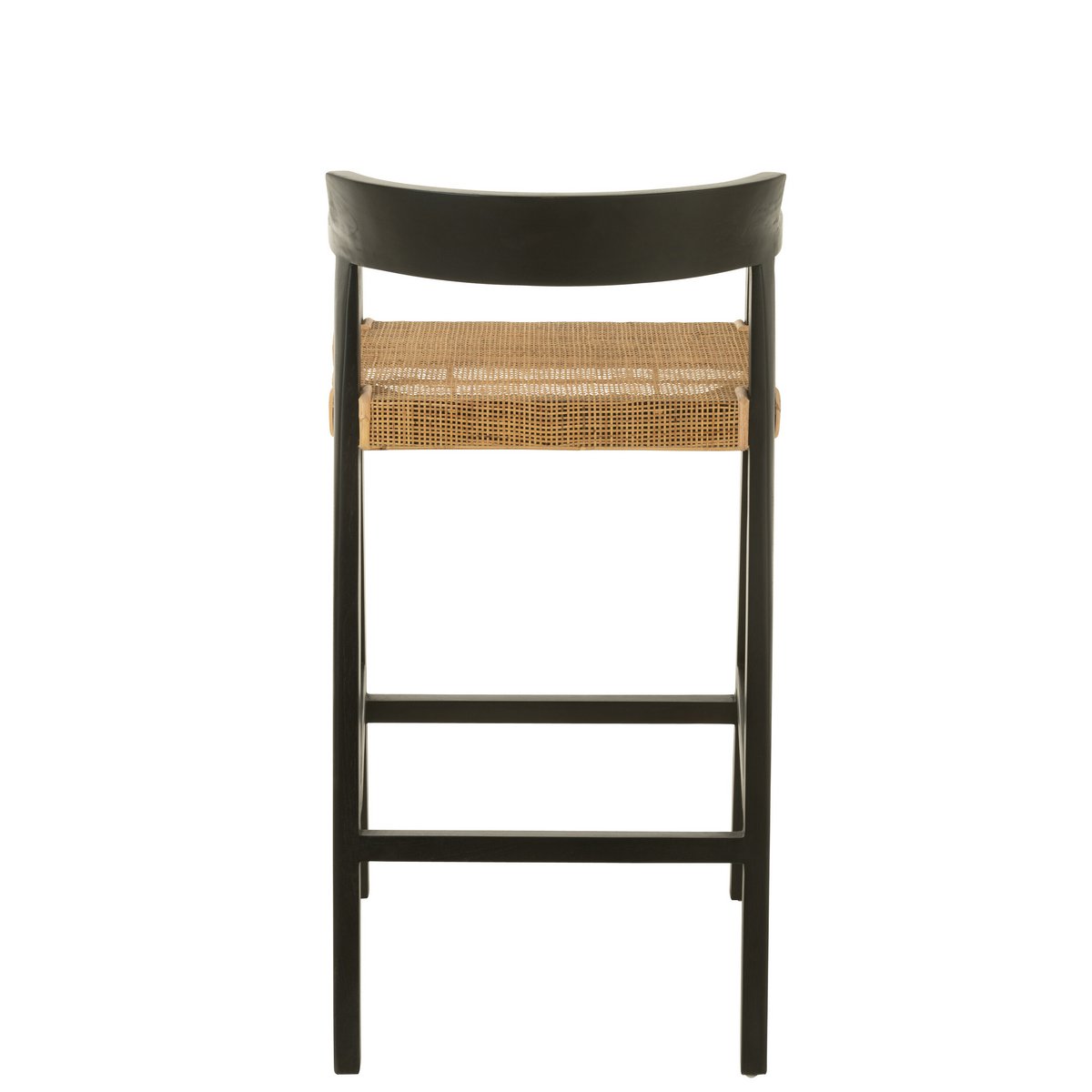 J-Line barstoel Emma - hout - zwart/bruin