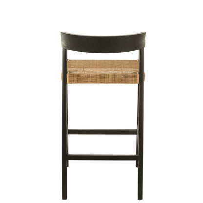 J-Line barstoel Emma - hout - zwart/bruin