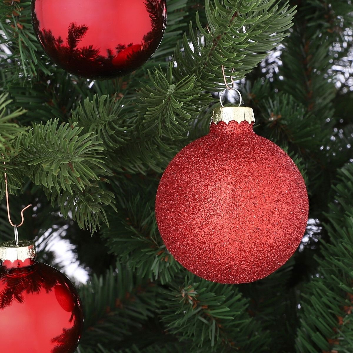 Kerstbal set 26 Glass baubles Rood