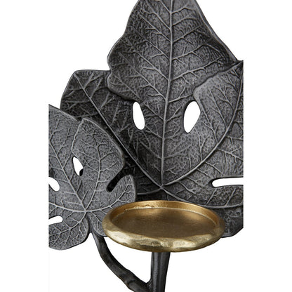 Aluminium kandelaar "Blad"