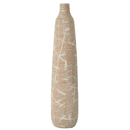 J-Line vaas Dune Smal - keramiek - beige/wit - large - 69.5 cm hoog
