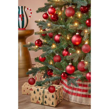 Kerstballen Set - 42 Stuks - Ø7 cm - Glas - Rood
