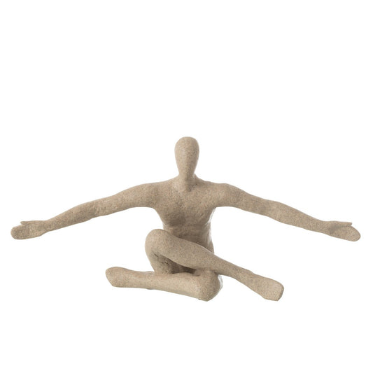 J-Line Beeld Open Arm Resin Beige