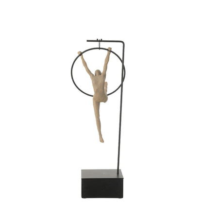 J-Line Gymnaste Hoepel Beta Resin Beige/Zwart