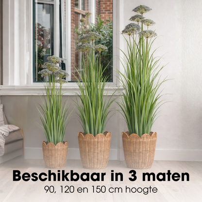 Kunstplant Siergras Paars Ø25cm x H90cm