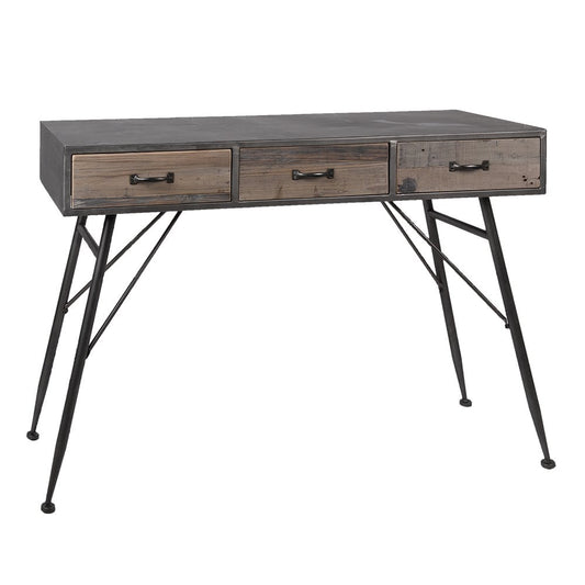 Sidetable hout metalen poten 116x40x80 cm