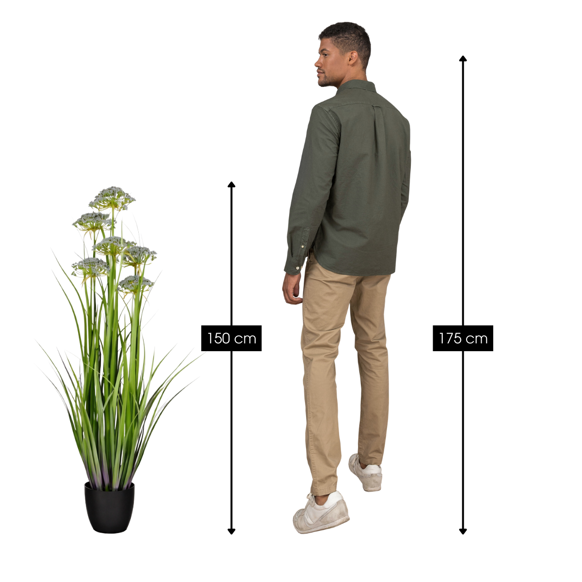 Kunstplant Siergras Paars Ø45cm x H150cm