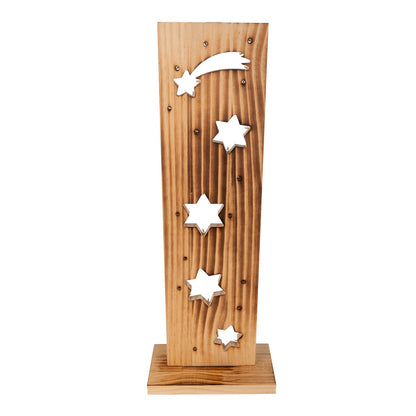 Houten Bord "Stars" Hoogte 60cm met LED