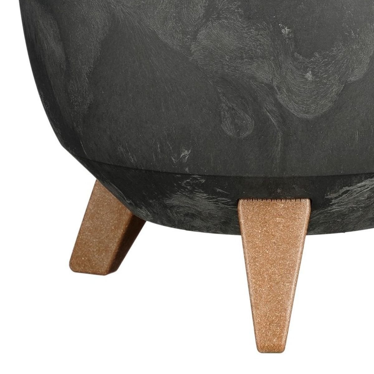Plantenbak buiten Doppio Zwart Ø29cm H18,5 cm