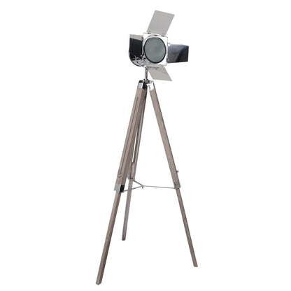 Staande lamp driepoot "Holly" verstelbaar 100-140 cm hoog hout
