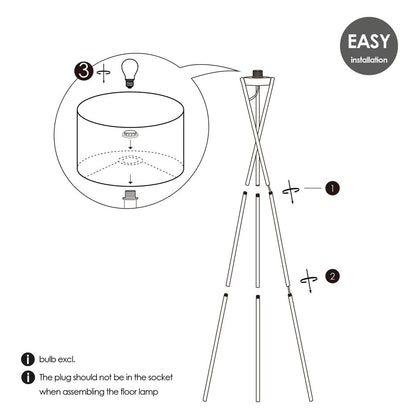 Vloerlamp Bling-Legs Brons-Wit-40cm