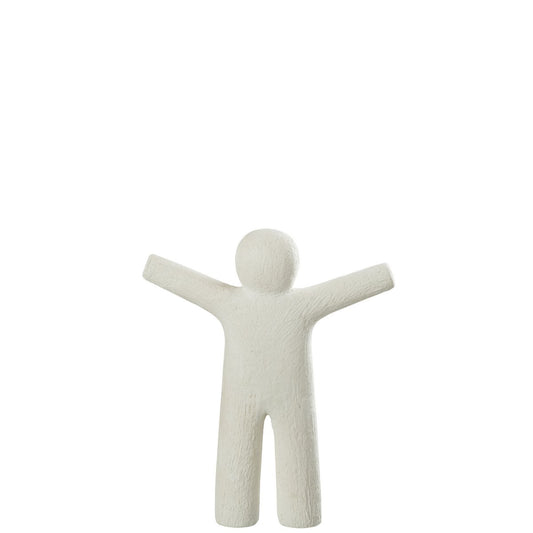 J-Line figuur P'tit Maurice - polyresine - wit - small