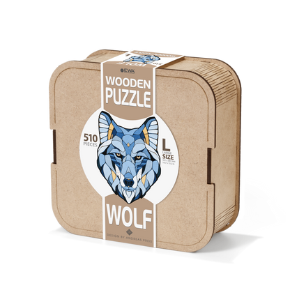 Houten Legpuzzel Wolf