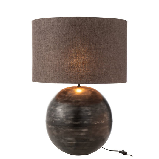 J-Line Lamp Schaal Metaal Zwart Large