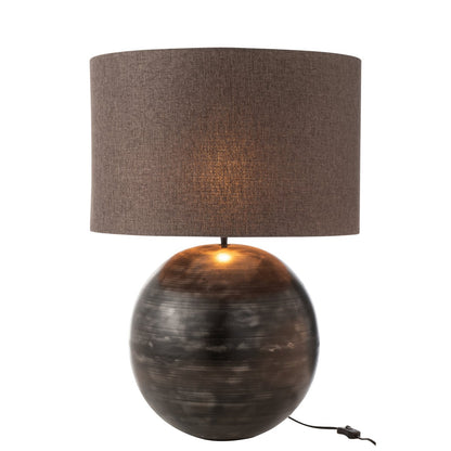 J-Line Lamp Schaal Metaal Zwart Large
