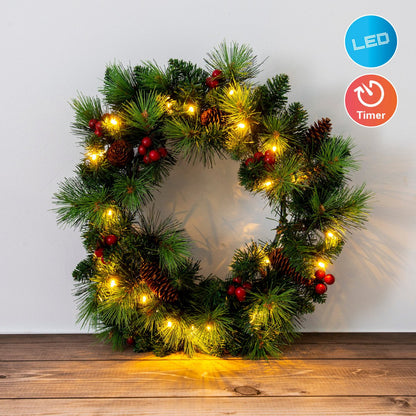 Kerstkrans "Noël" Outdoor met LED Diameter 35cm