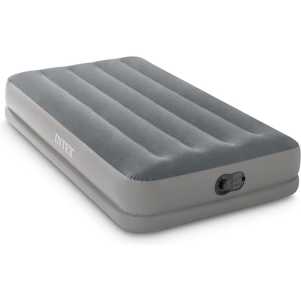 Intex 64112 Twin Prestige Mid-Rise 1-Persoons Luchtbed 191X99X30 Cm Grijs