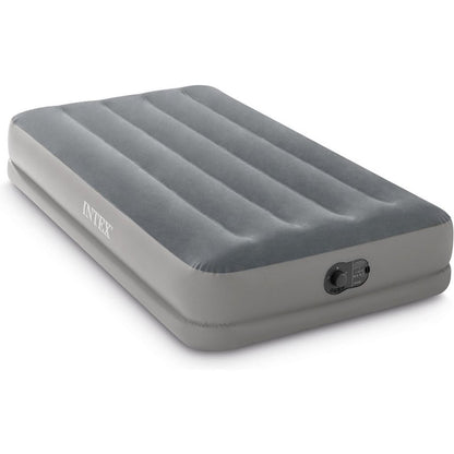 Intex 64112 Twin Prestige Mid-Rise 1-Persoons Luchtbed 191X99X30 Cm Grijs