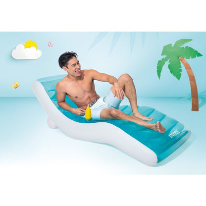Intex 56874Eu Wet Set Collection Luchtmat 191X99 Cm Blauw/Wit
