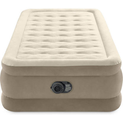 Intex 64426Nd Ultra Plush Twin Luchtbed + Ingebouwde Pomp 191X99X46 Cm Beige