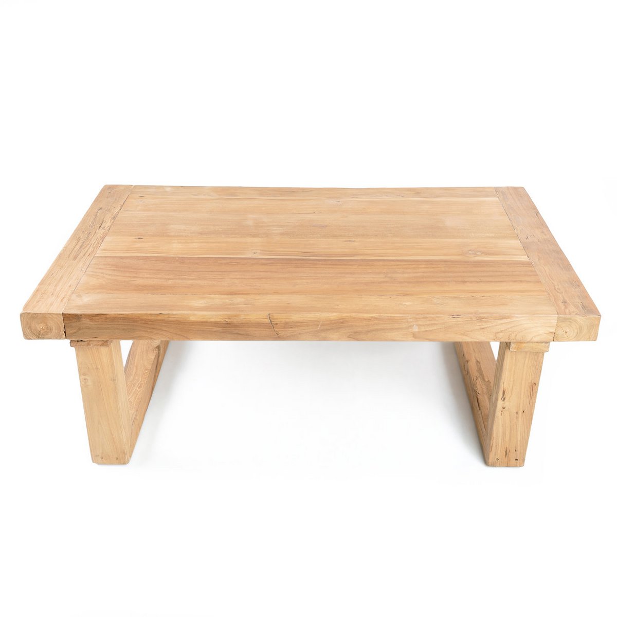 De teruggewonnen teakhouten salontafel - naturel