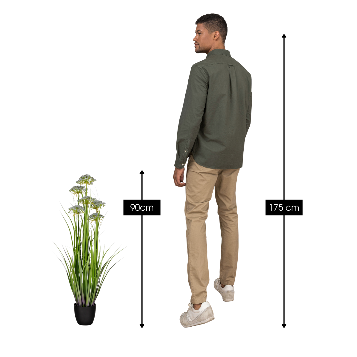 Kunstplant Siergras Paars Ø25cm x H90cm