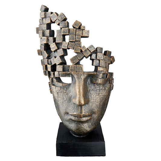 Sculptuur Gezicht Mannenmasker H.30 cm