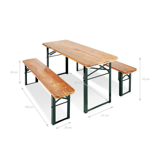 Kinderbank en tafelset 'Sepp', 3 delig