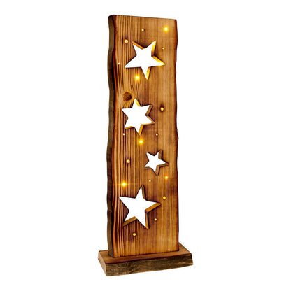 Houten Bord Sterren Hoogte 60cm met LED