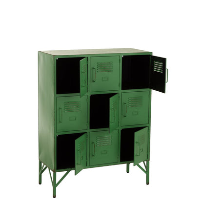 J-Line Kast 9 Deuren Metaal Groen