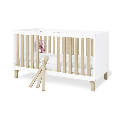 Set 'Lumi' breed groot 3 delen: ledikant, brede commode, grote kledingkast